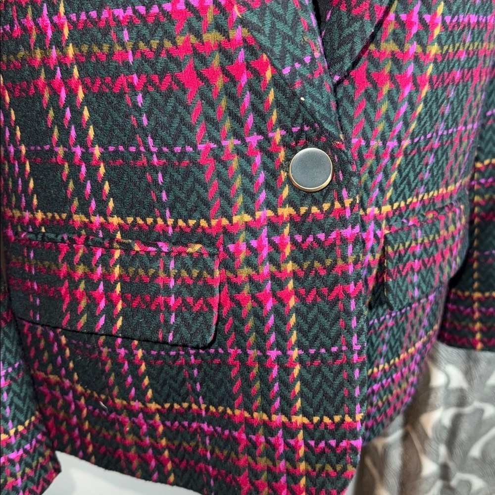 Pendleton Vintage 80s Plaid Wool Blazer - Picture 2 of 7